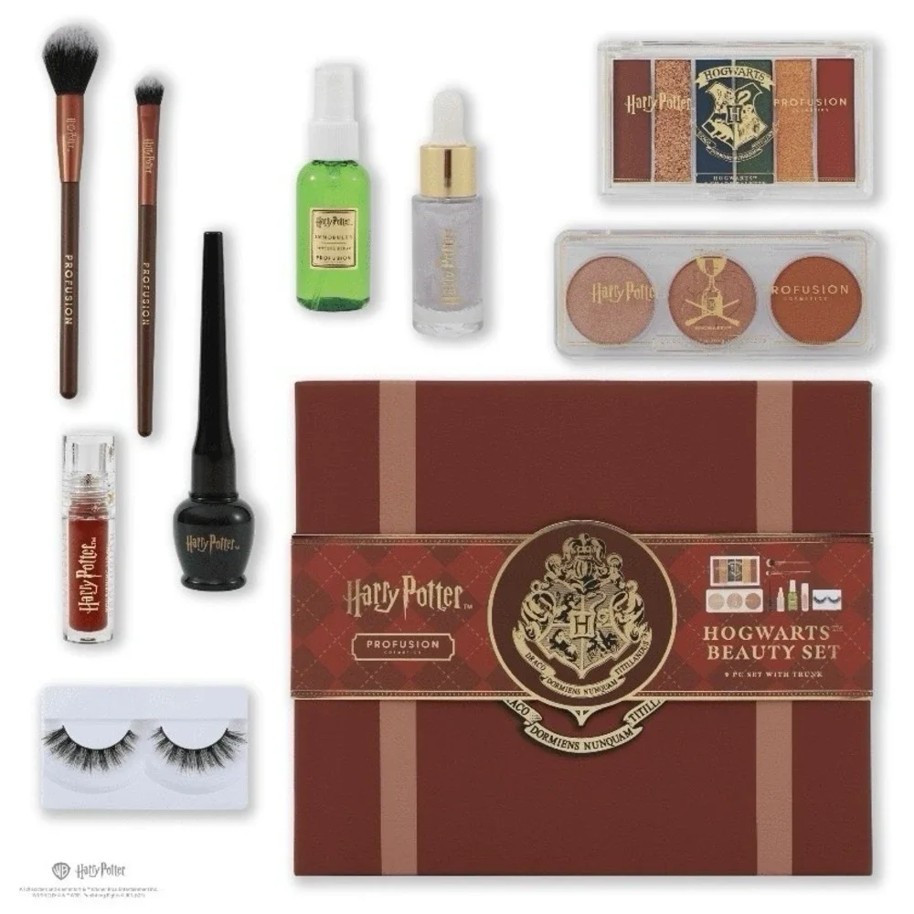 Profusion Cosmetics Harry Potter‎ Holiday - Hogwarts Beauty 9PC Set Trunk NEW